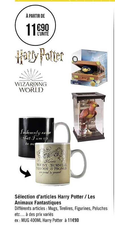 sélection d'articles harry potter - les animaux fantastiques