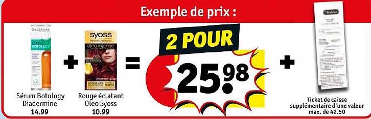 sérum botology diadermine + rouge éclatant oleo syoss