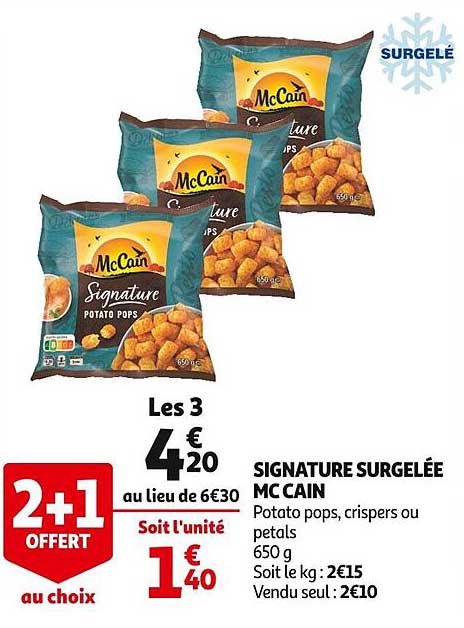 signature surgelée mc cain