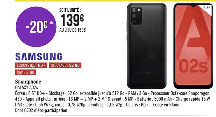 smartphone galaxy a02s samsung