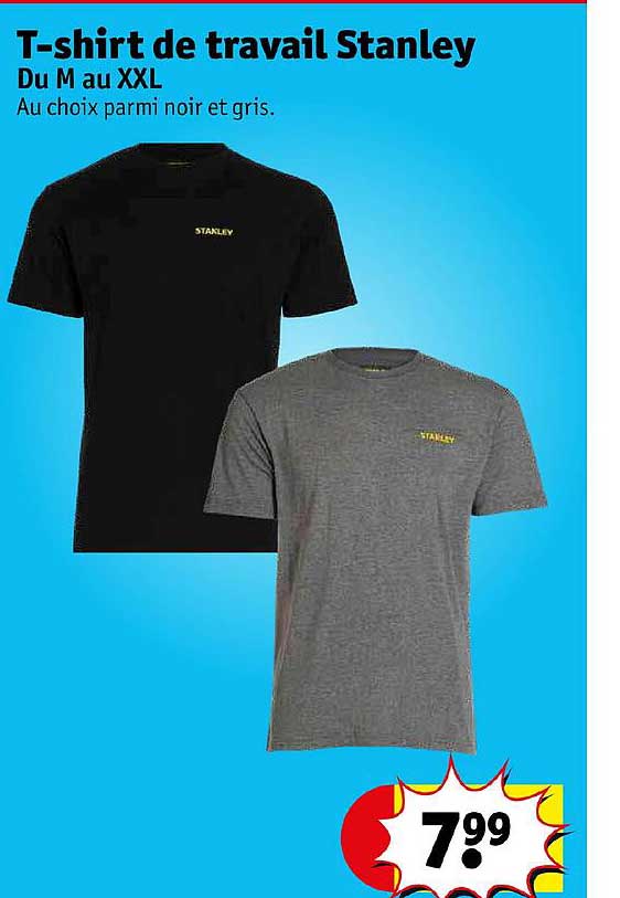 t-shirt de travail stanley
