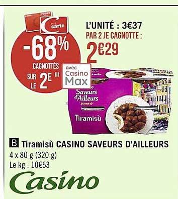 tiramisù casino saveurs d'ailleurs
