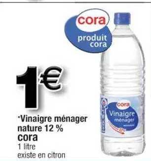 Vinaigre Ménager Nature 12% Cora