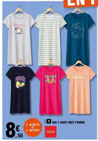 big t-shirt nuit femme tissaia