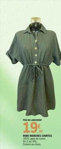 robe manches  courtes