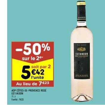 aop côtes-de-provence rosé estandon