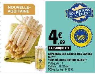 asperges des sables des ladnes igp "nos régioins ont du talent