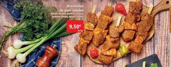 Brochettes De Porc Créoles
