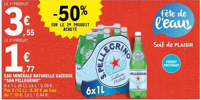 eau minérale naturelle gazeuse "san pellegrino"