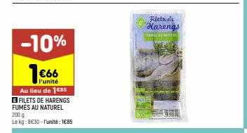 Filets De Harengs Fumés Au Naturel