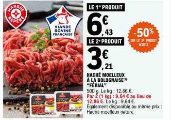 Haché Moelleux à La Bolognaise "férial"
