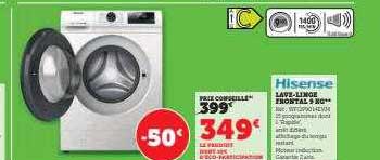 lave-linge frontal 9 kg hisense