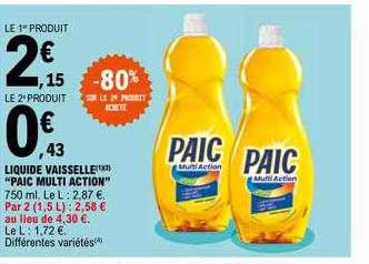 Liquide Vaisselle "paic Multi Action"