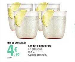 Lot De 4 Gobelets