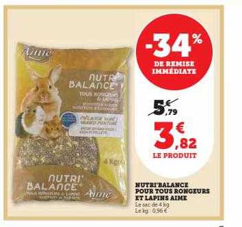 nutri'balance pour tous rongeurs et lapins aimé