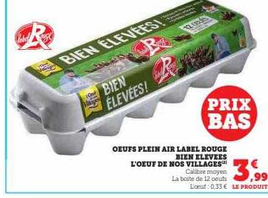 œufs plein air label rouge bien élevées l’œuf de nos villages