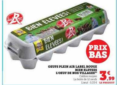 œufs plein air label rouge bien élevées l’œuf de nos villages