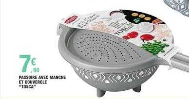 passoire avec manche et couvercle "tosca"