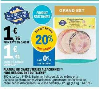 plateau de charcuteries alsaciennes "nos régions ont du talent"