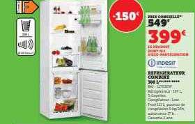 Réfrigérateur Combiné 300l Indesit