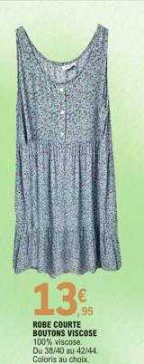 robe courte boutons viscose