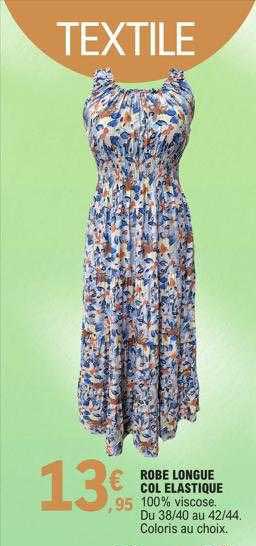 robe longue col élastique