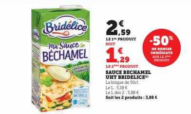Sauce Béchamel Uht Bridélice