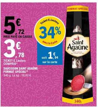 saucisson saint agaûne format spécial