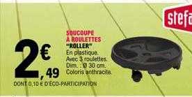 soucoupe à roulettes "roller"