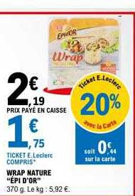 wrap nature "épi d'or"