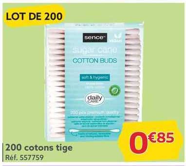 200 cotons tige