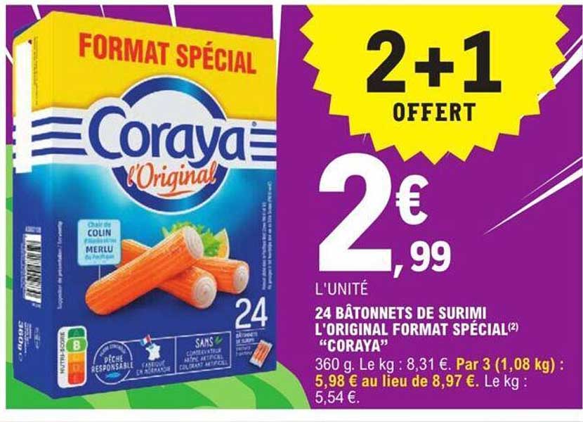 24 bâtonnets de surimi l'original format spécial "coraya"