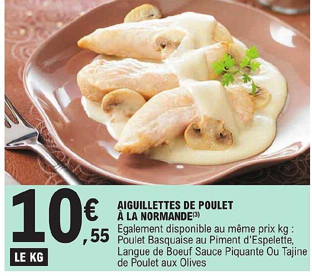 Aiguillettes De Poulet à La Normande
