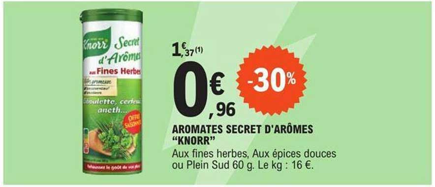 aromates secret d'arômes knorr