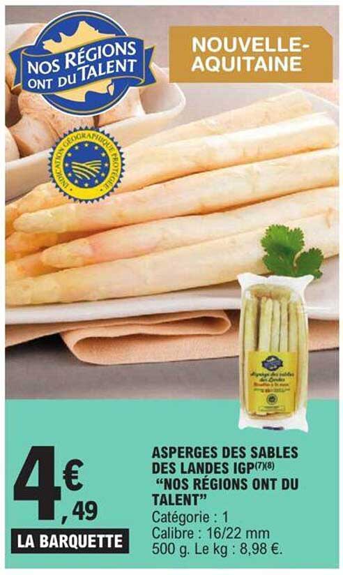 asperges des sables des landes igp "nos régions ont du talent"