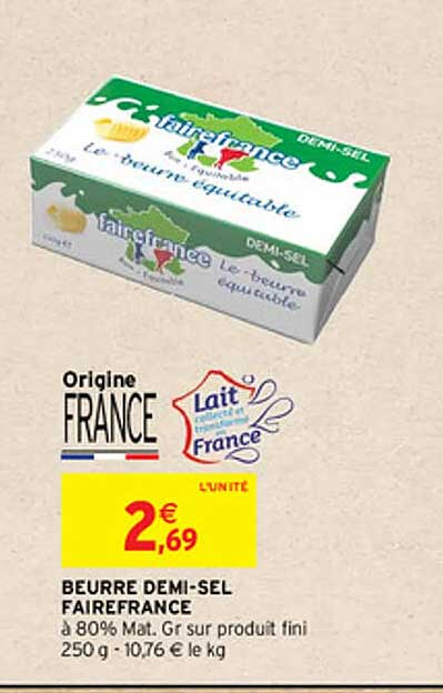 beurre demi-sel fairefrance