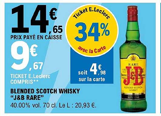 Blended Scotch Whisky "j&b Rare"