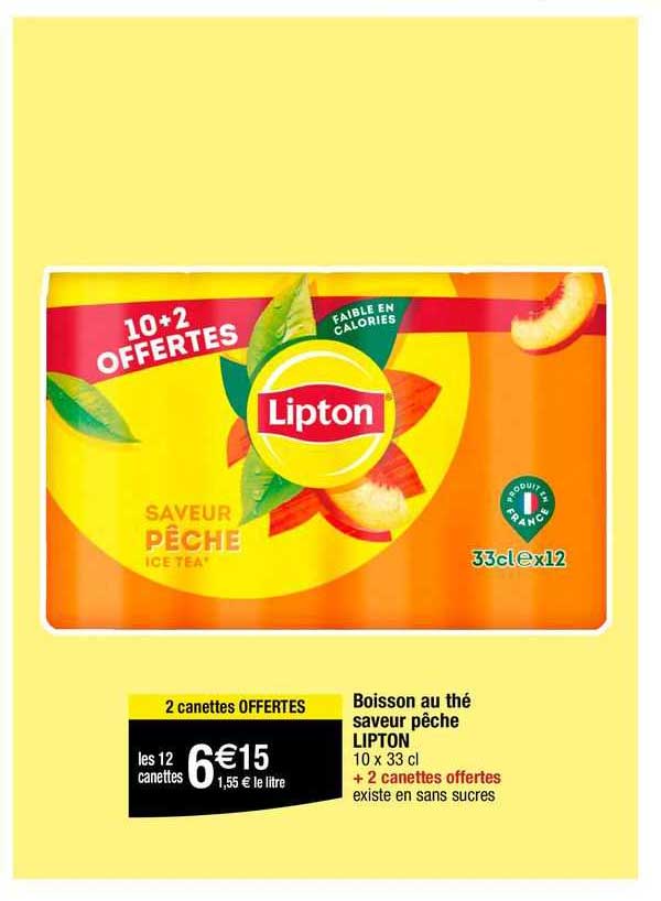 Boisson Au Thé Saveur Pêche Lipton