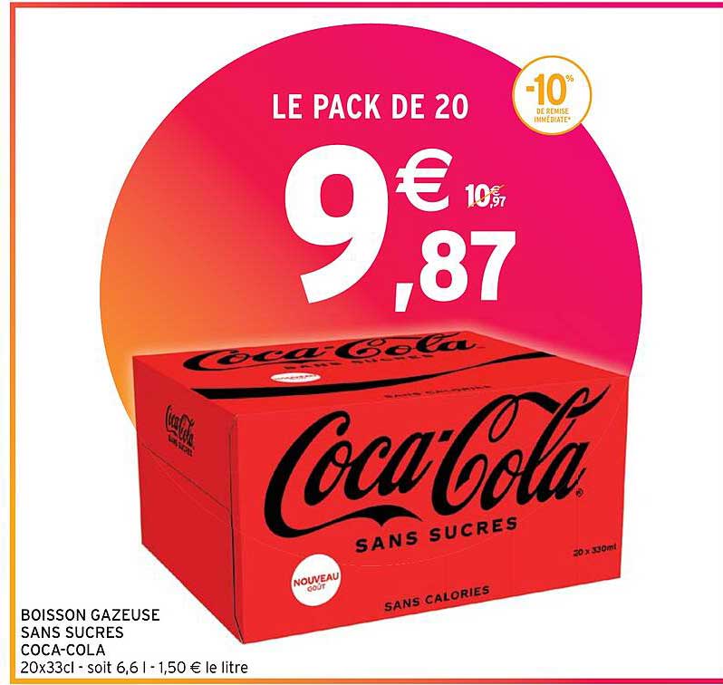 boisson gazeuse sans sucres coca-cola