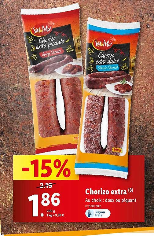 chorizo extra sol & mar