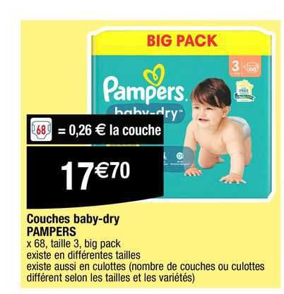 couches baby-dry pampers