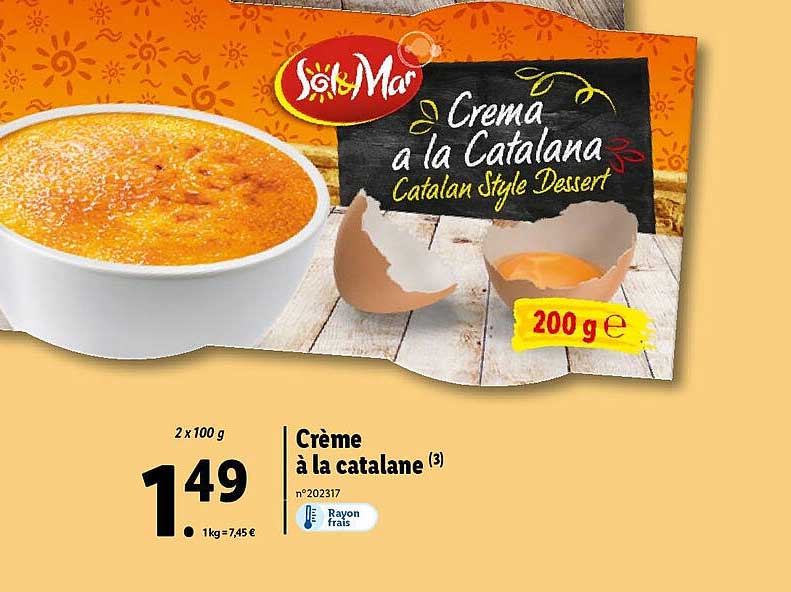 crème à la catalane sol & mar