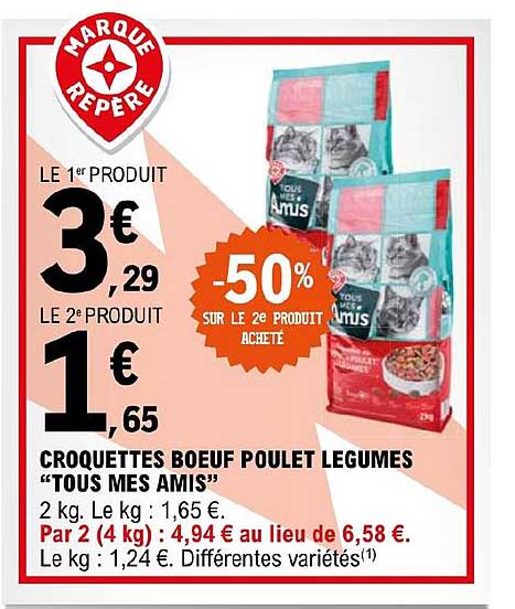 Croquettes Bœuf Poulet Légumes "tous Mes Amis"