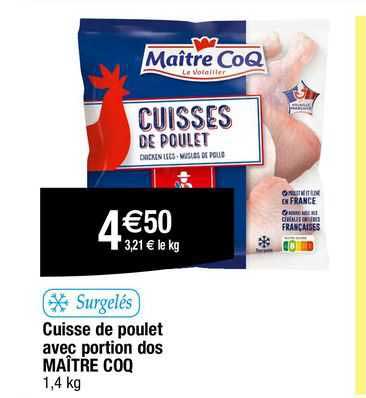 Cuisse De Poulet Avec Portion Dos Maître Coq