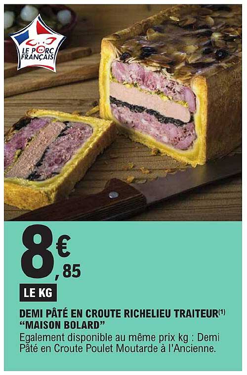 Demi Pâté En Croute Richelieu Traiteur "maison Bolard"