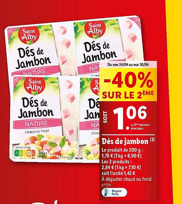 dés de jambon saint alby