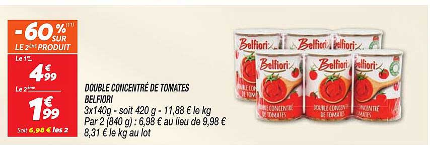 double concentré de tomates belfiori