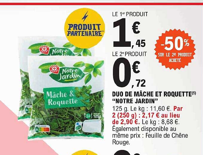 duo de mâche et roquette "notre jardin"