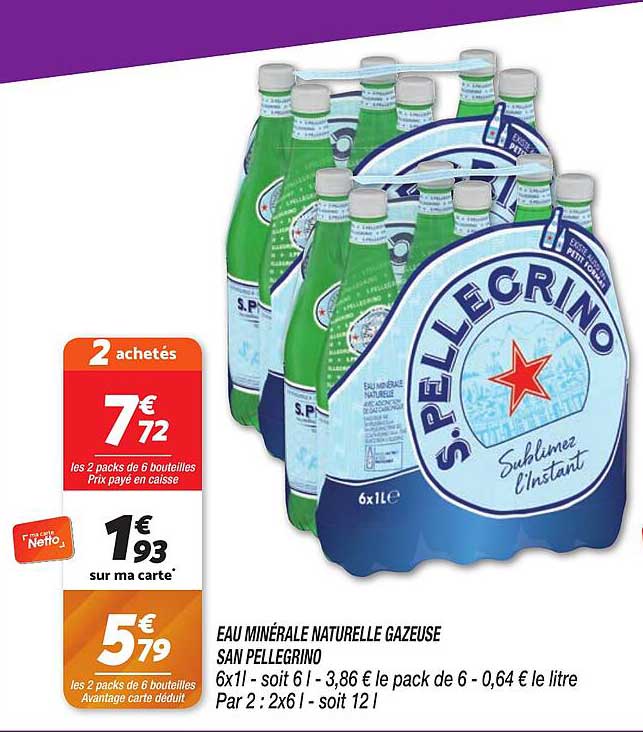 eau minérale naturelle gazeuse san pellegrino