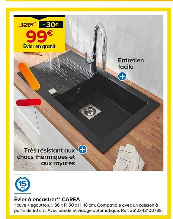évier En Granit à Encastrer Carea